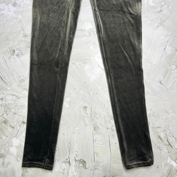 Spanx High Waisted Slimming Velvet Velour Leggings Metallic Shine Gray Size S - Picture 8 of 12